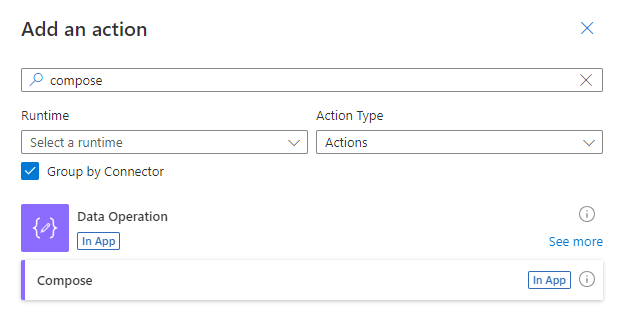 Composing an Action