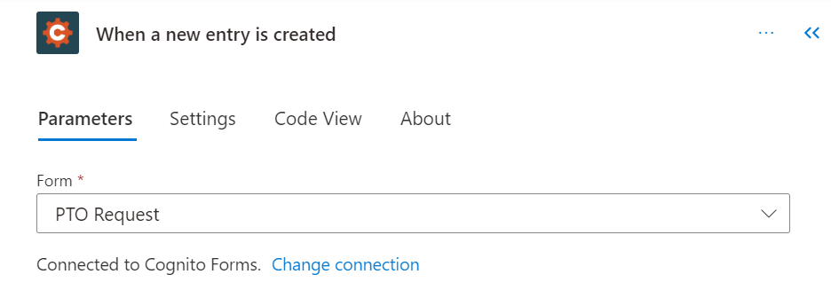 Select the form you want to receive notifications from.